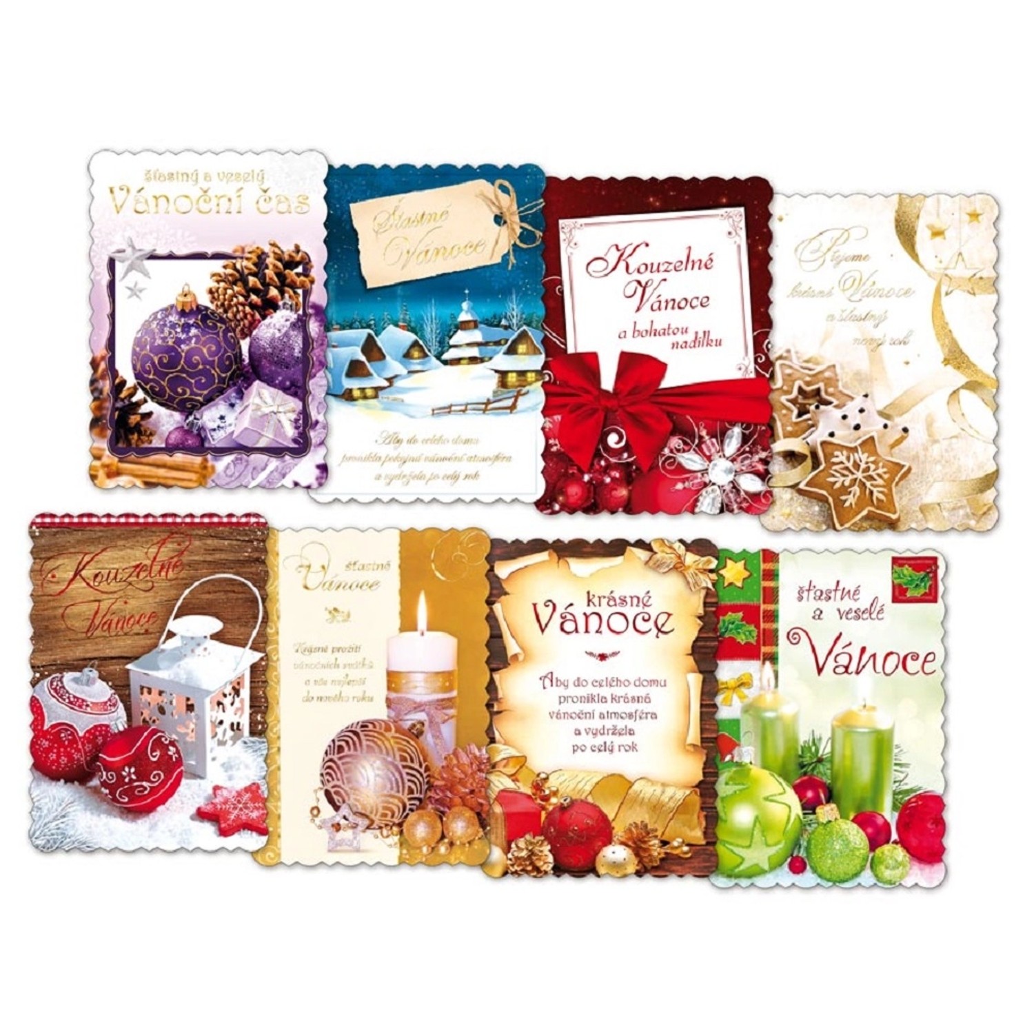 MFP paper Pohlednice vánoční A5 001 výsek+UV+termoražba, různé druhy