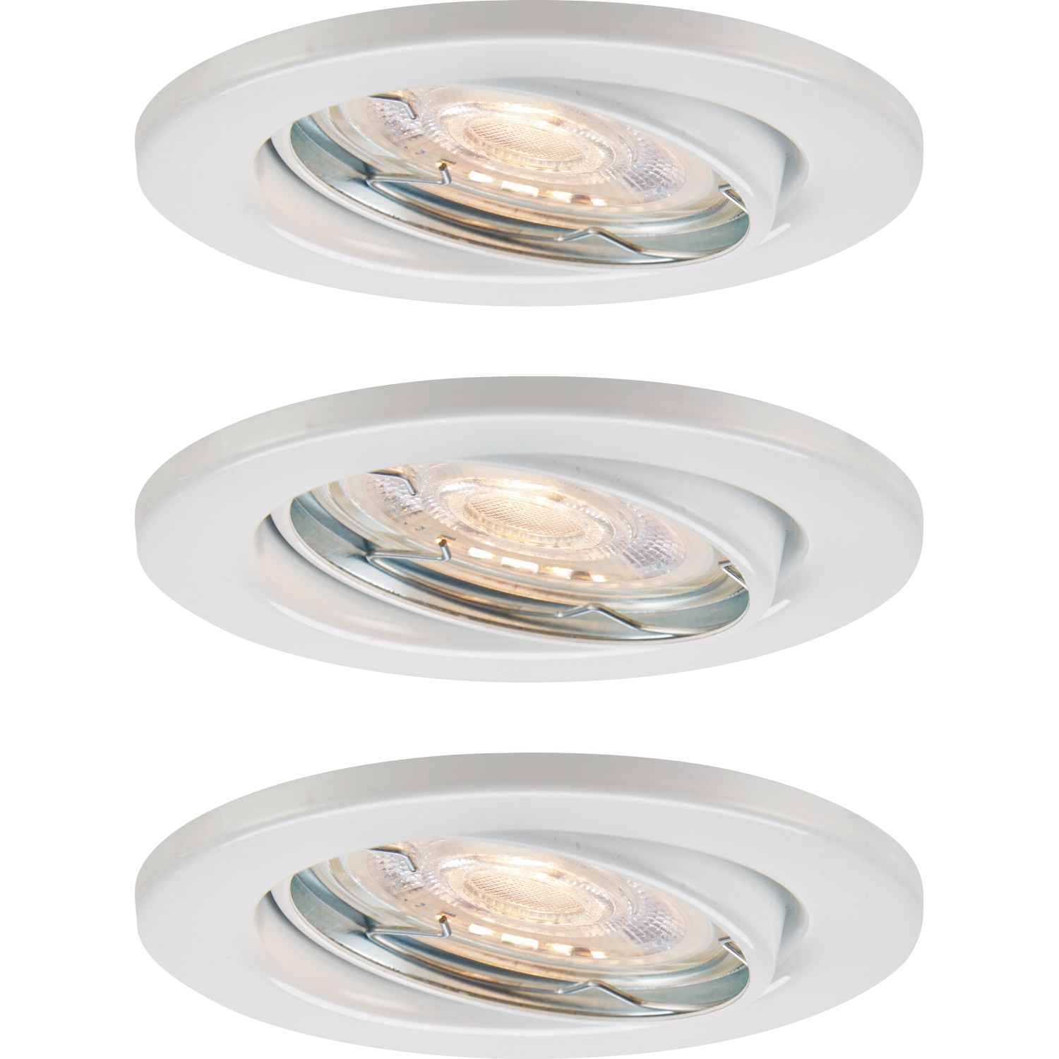 OBI LED vestavné svítidlo 86R bílé GU10, 3,5W 345lm 3000K, pr. 86 mm, 3 ks