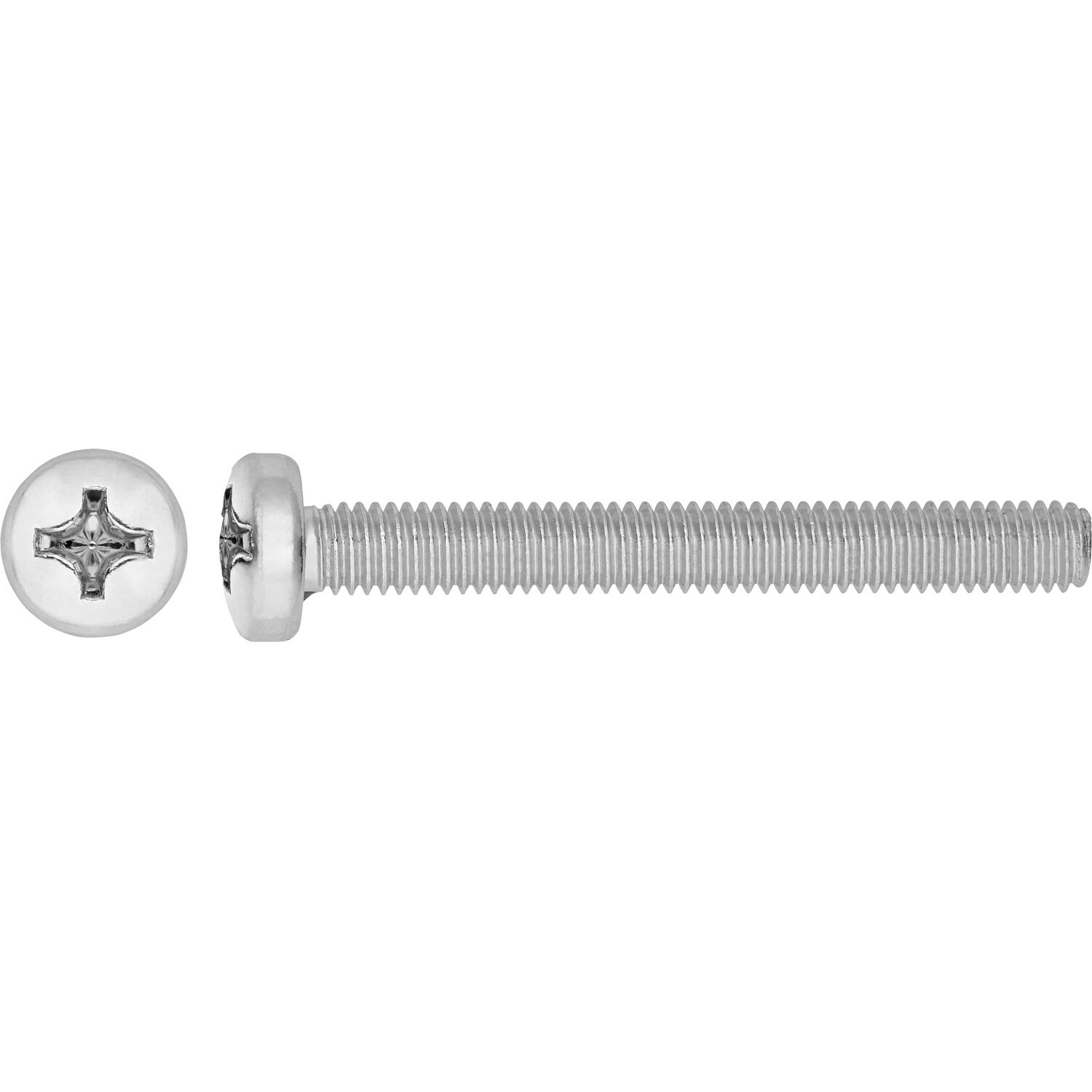 Závitový šroub s půlkulatou hlavou PH3 bíle pozinkovaný M6 x 80 mm - na váhu