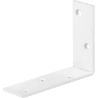 Konstrukční úhelník, bílý, práškový nástřik, 100 mm x 75 mm x 30 mm