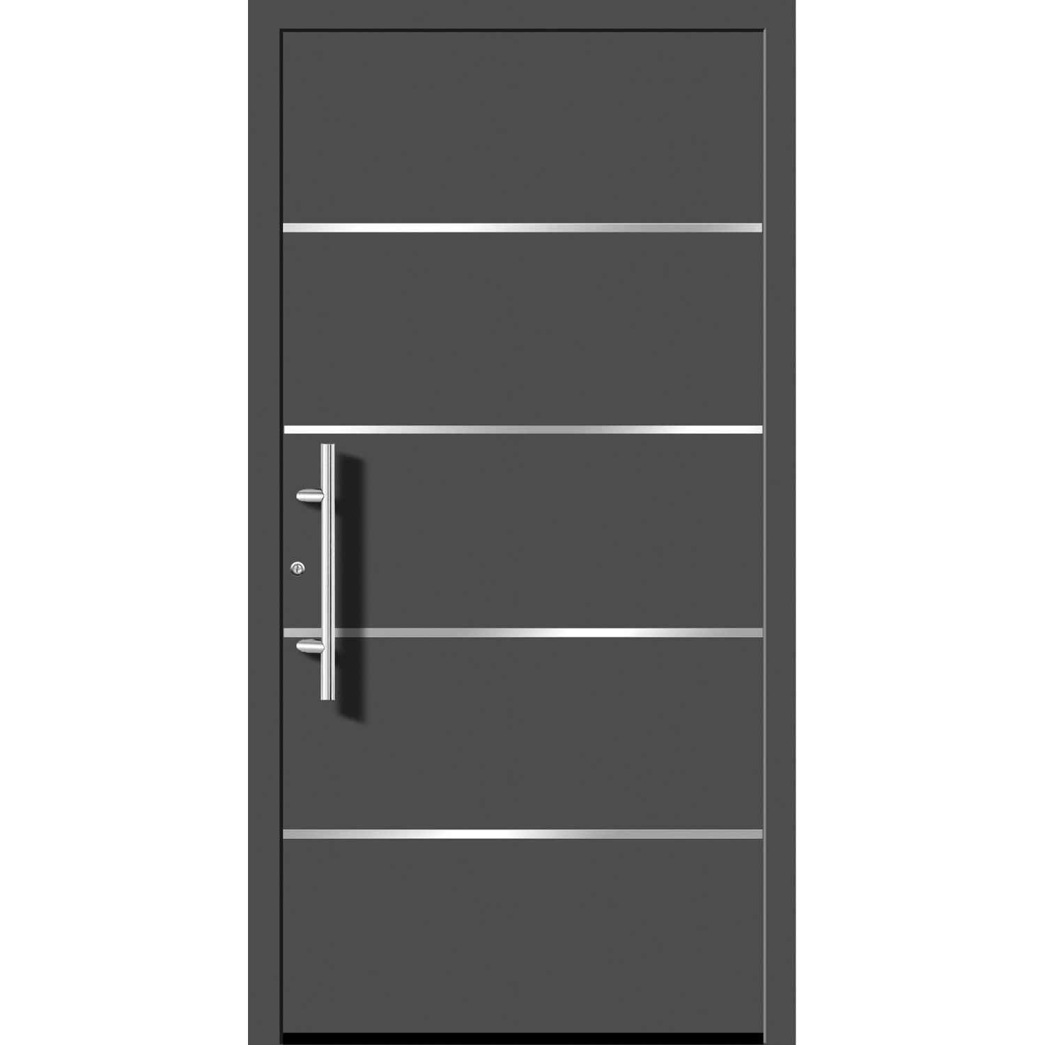 Splendoor Hliníkové vchodové dveře Moderno M460/P, antracitová metalíza, 110 L
