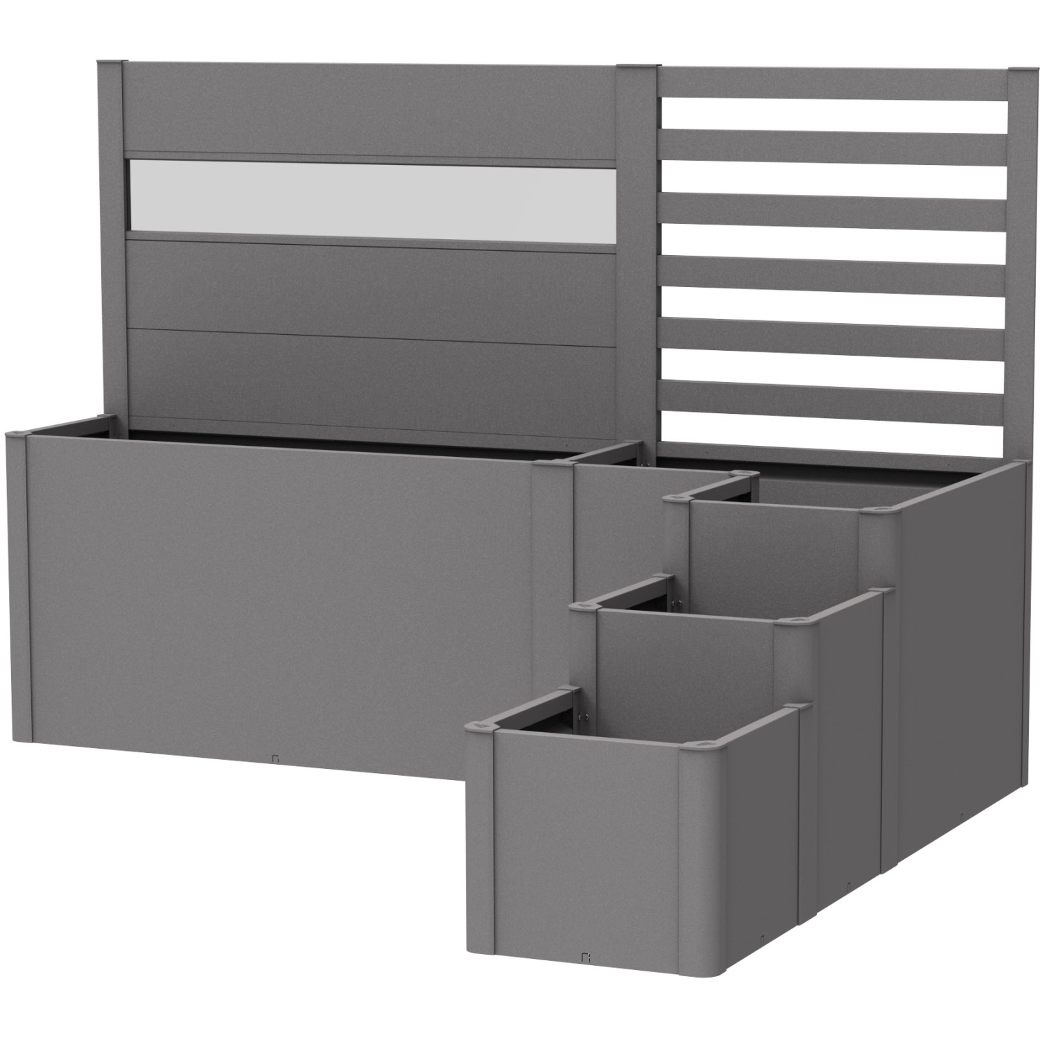 Biohort Vyvýšený záhon DaVinci 2 křemenově šedý 250 x 210 x 168 cm