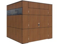 Bertilo Designový zahradní domek HPL 1, italský vlašský ořech, 231 x 229 cm Bertilo Designový zahradní domek HPL 1, italský vlašský ořech, 231 x 229 cm
