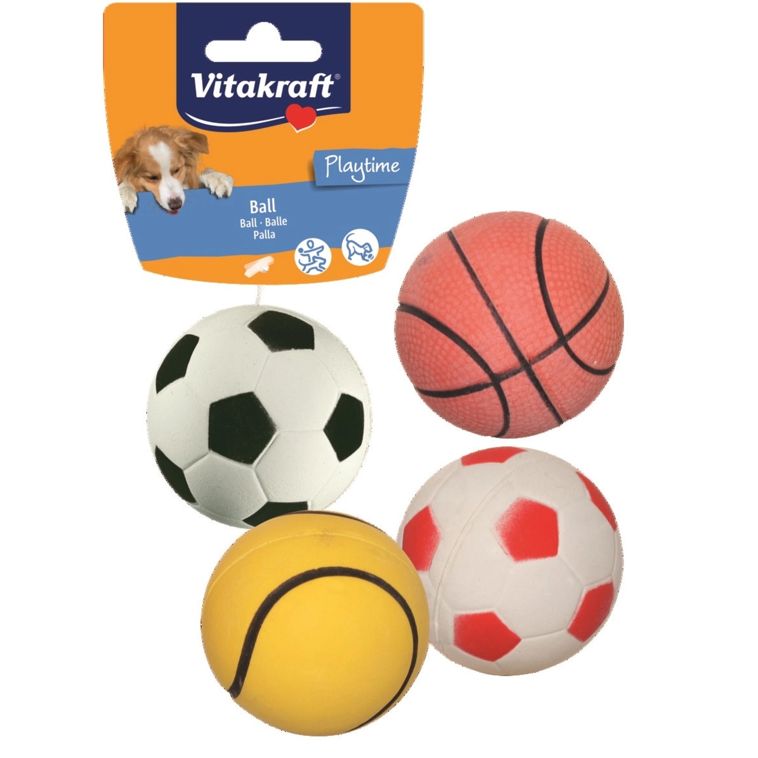 Vitakraft Hračka pro psy míček gumový, různé druhy, 6 cm