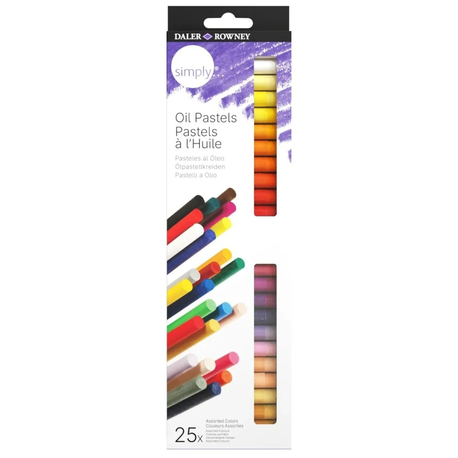 Daler Rowney Sada uměleckých olejových pastelů SIMPLY, 25 ks