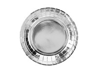 PartyDeco Talíř papírový stříbrný 18 cm, 6 ks PartyDeco Talíř papírový stříbrný 18 cm, 6 ks