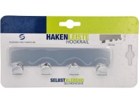 Siro Lišta s háčky 2178 kov chrom lesklý samolepicí délka 156 mm