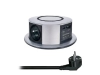 Solight Výsuvný blok 3 zásuvky + USB A+C 20W PD, Wireless 10W, 2 m, stříbrná