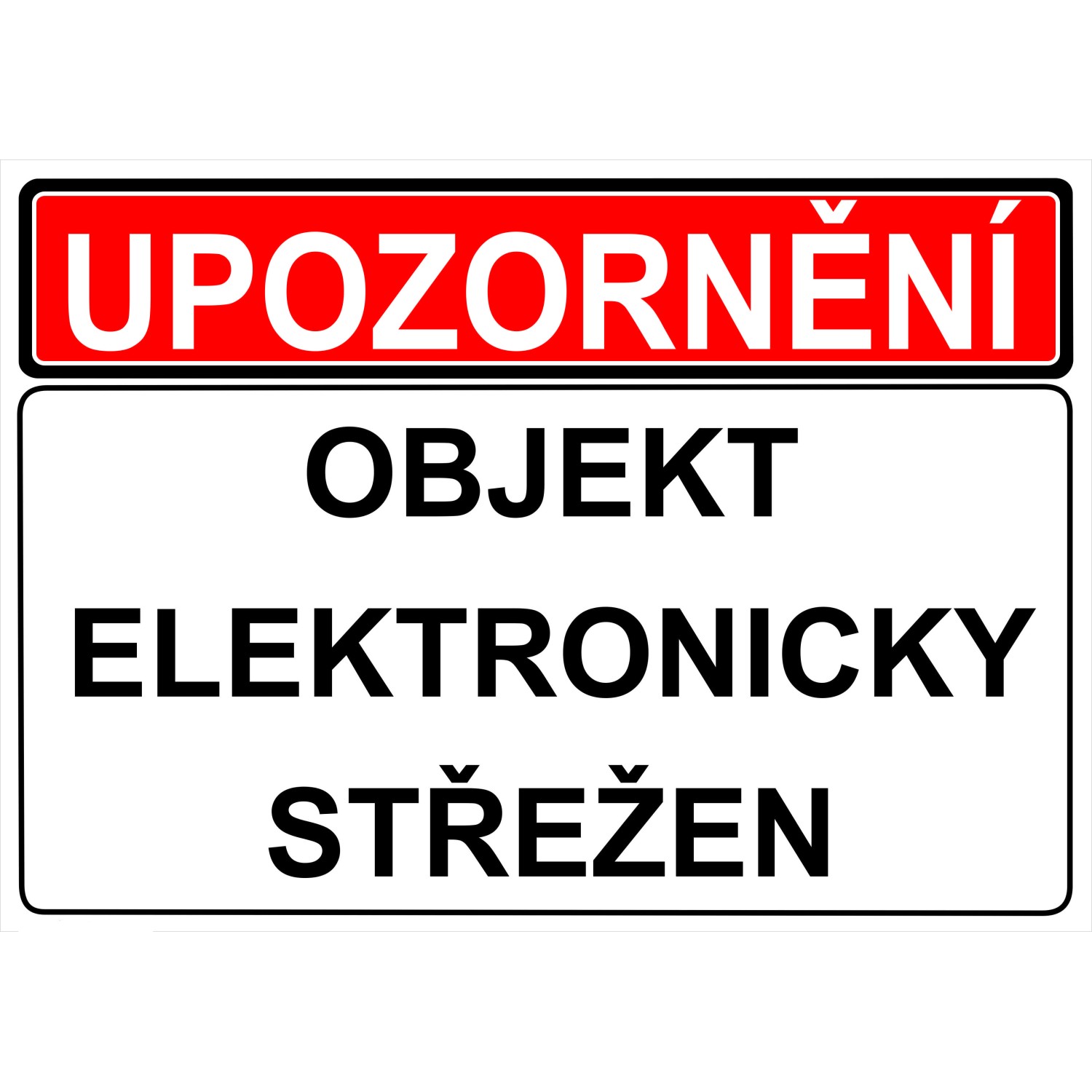 Objekt elektronicky strezen 210x148mm