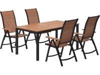 VLC Sestava zahradního nábytku Bonlee hliník/eukalyptové dřevo 5dílná