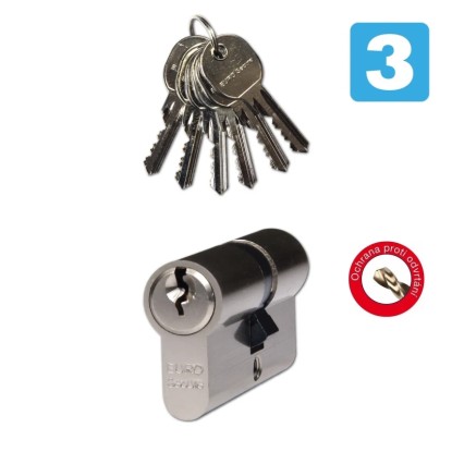 Richter Czech EURO Secure Bezpečnostní vložka 30/50, 6 klíčů, matný nikl