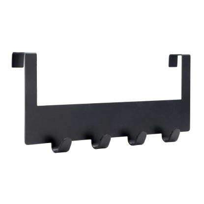 SIRO Věšák na šaty 4 háčky 1977 kov černý matný d. 255 mm