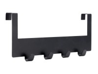 SIRO Věšák na šaty 4 háčky 1977 kov černý matný d. 255 mm