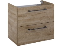 Maximus Skříňka pod umyvadlo Cheese, 2 zás., dub Canela + černé úchytky, 60 cm Maximus Skříňka pod umyvadlo Cheese, 2 zás., dub Canela + černé úchytky, 60 cm