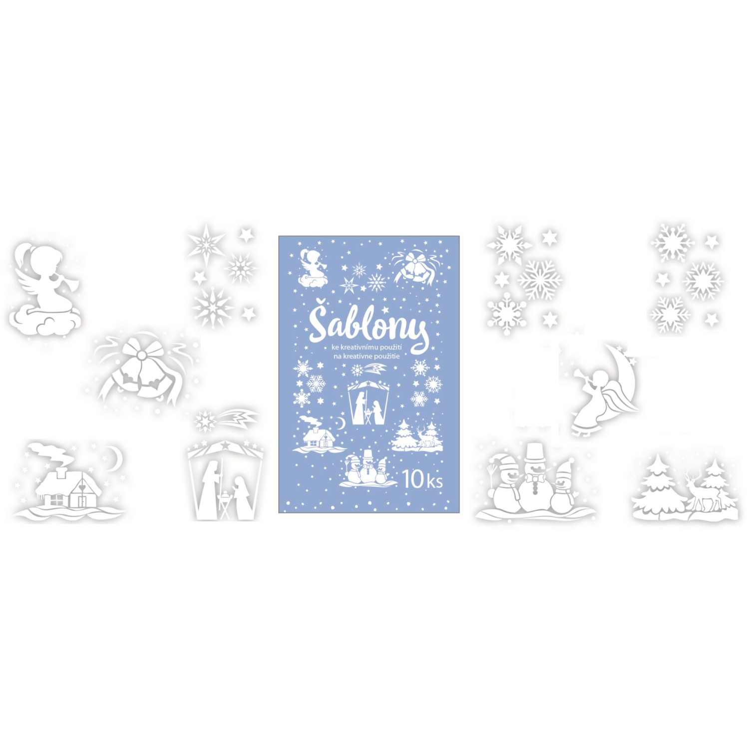 Šablony na kreativní použití 10 motivů, 31 x 21 cm