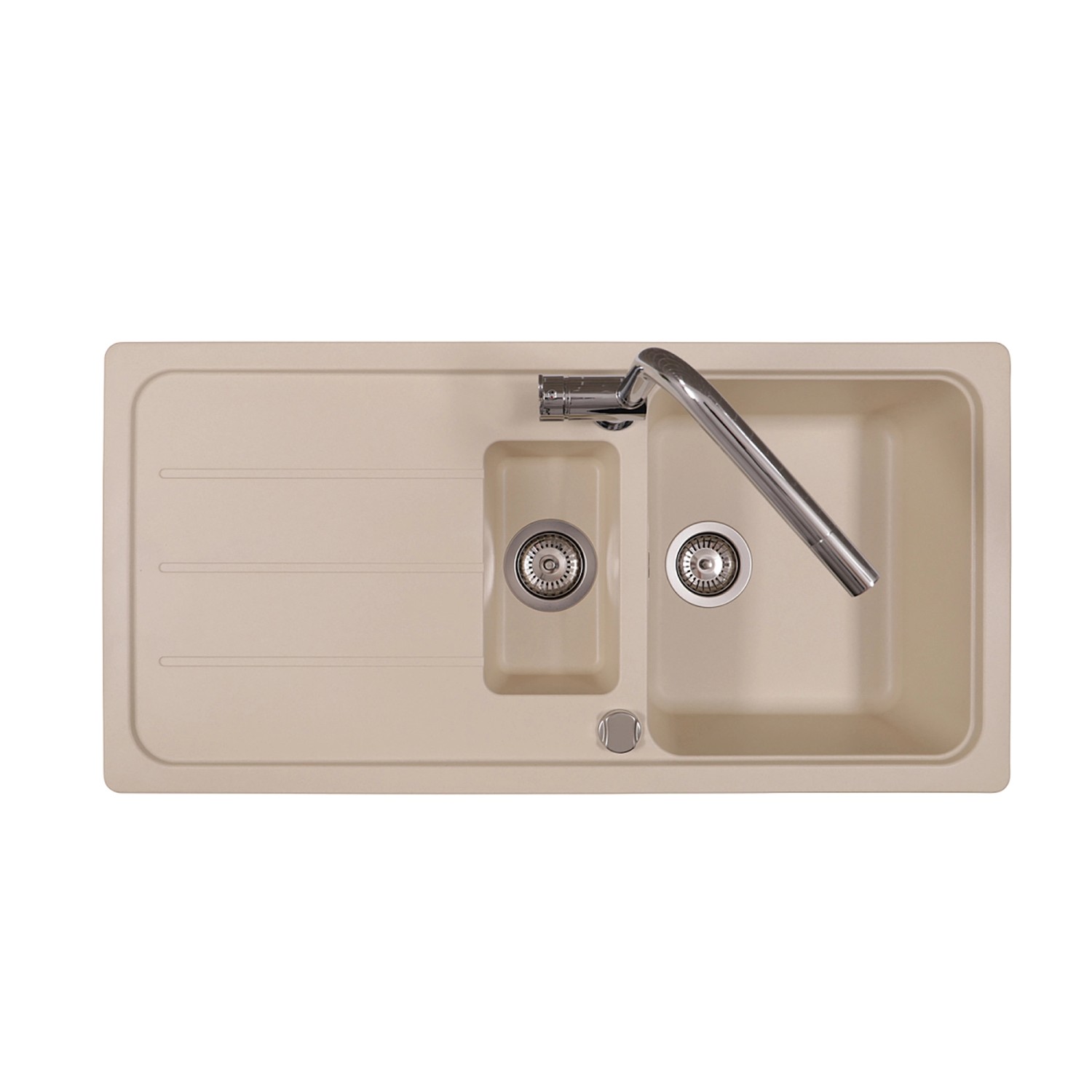 Respekta Granitový dřez Austin 1,5, vanilková, 100 x 50 cm