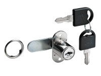 Hettich Nábytkový zámek s cylindrickou vložkou, 2 klíče, poniklovaný, 18 mm