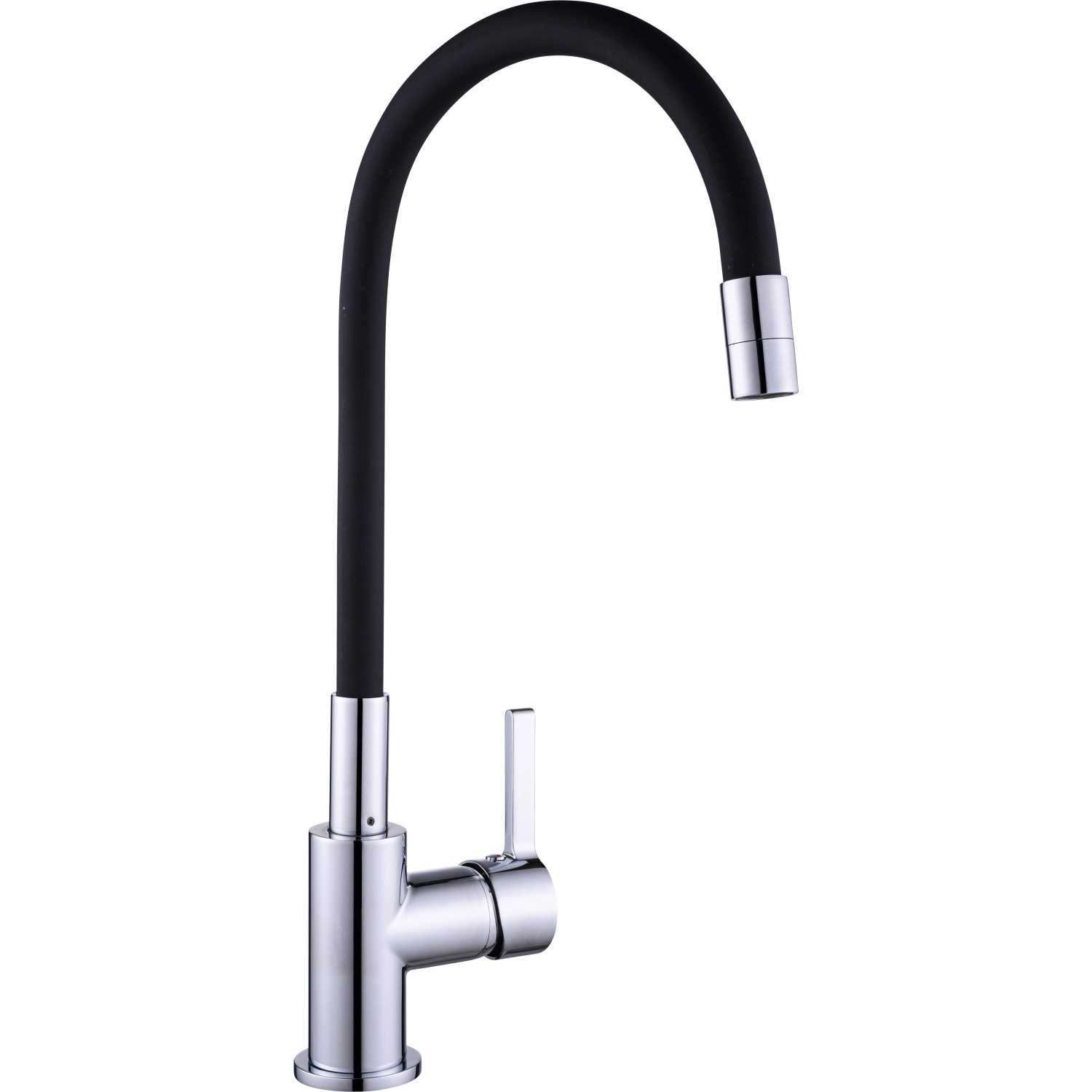 baliv Kuchyňská vodovodní baterie páková KI-1820 s elastickým ramenem černá