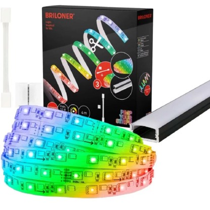 Briloner LED pásek samolepicí RGBW, doplňková sada, 4 m