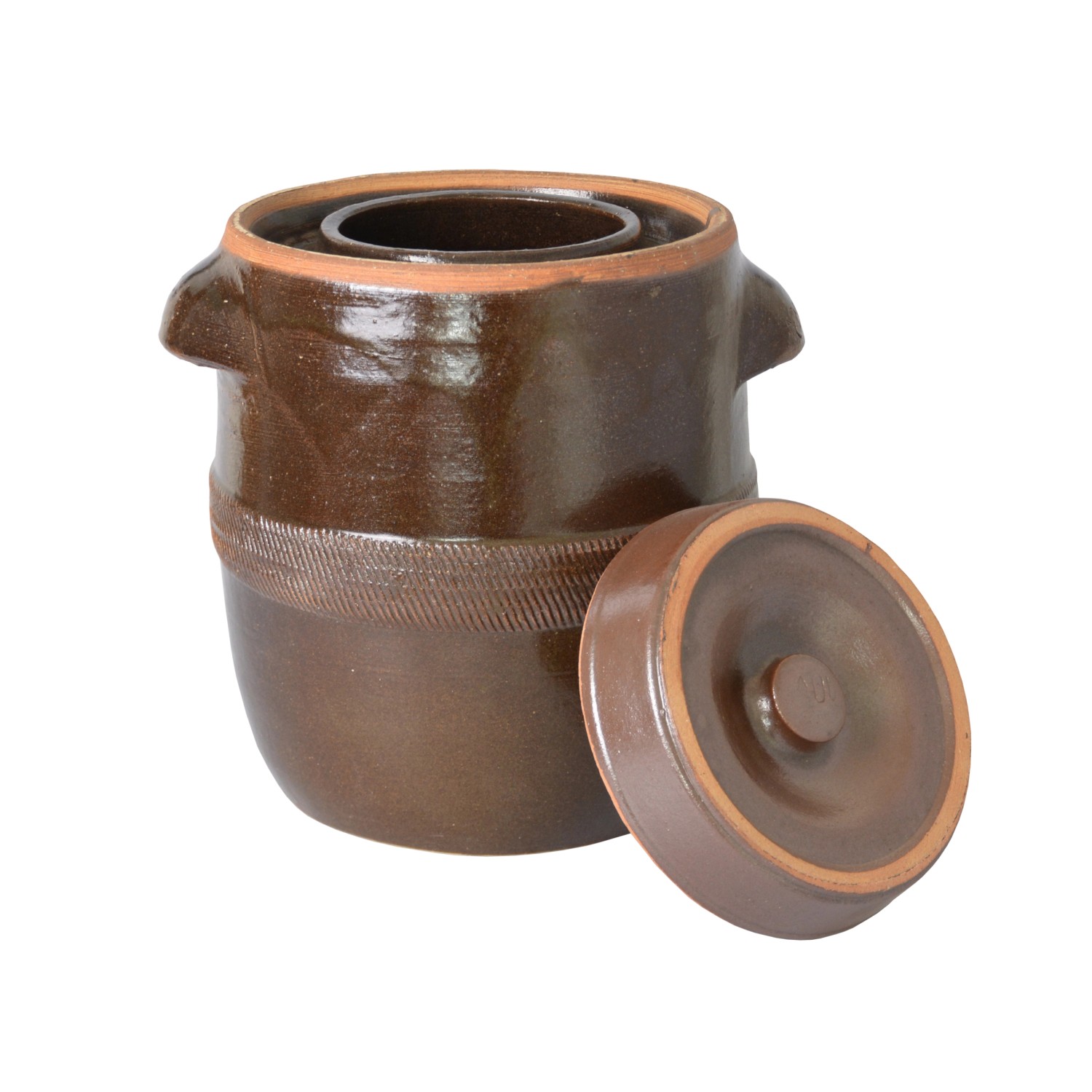 Sud na zelí keramický s víkem 30 l