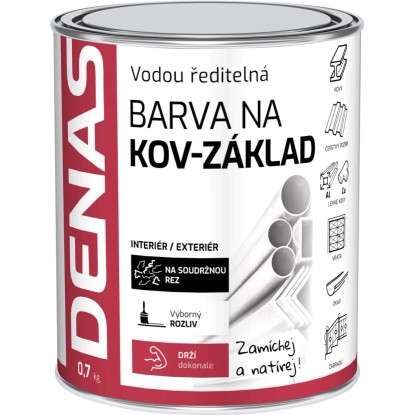 Denas Antikorozní barva na kovy KOV-ZÁKLAD, 0840 červenohnědá, 700 g