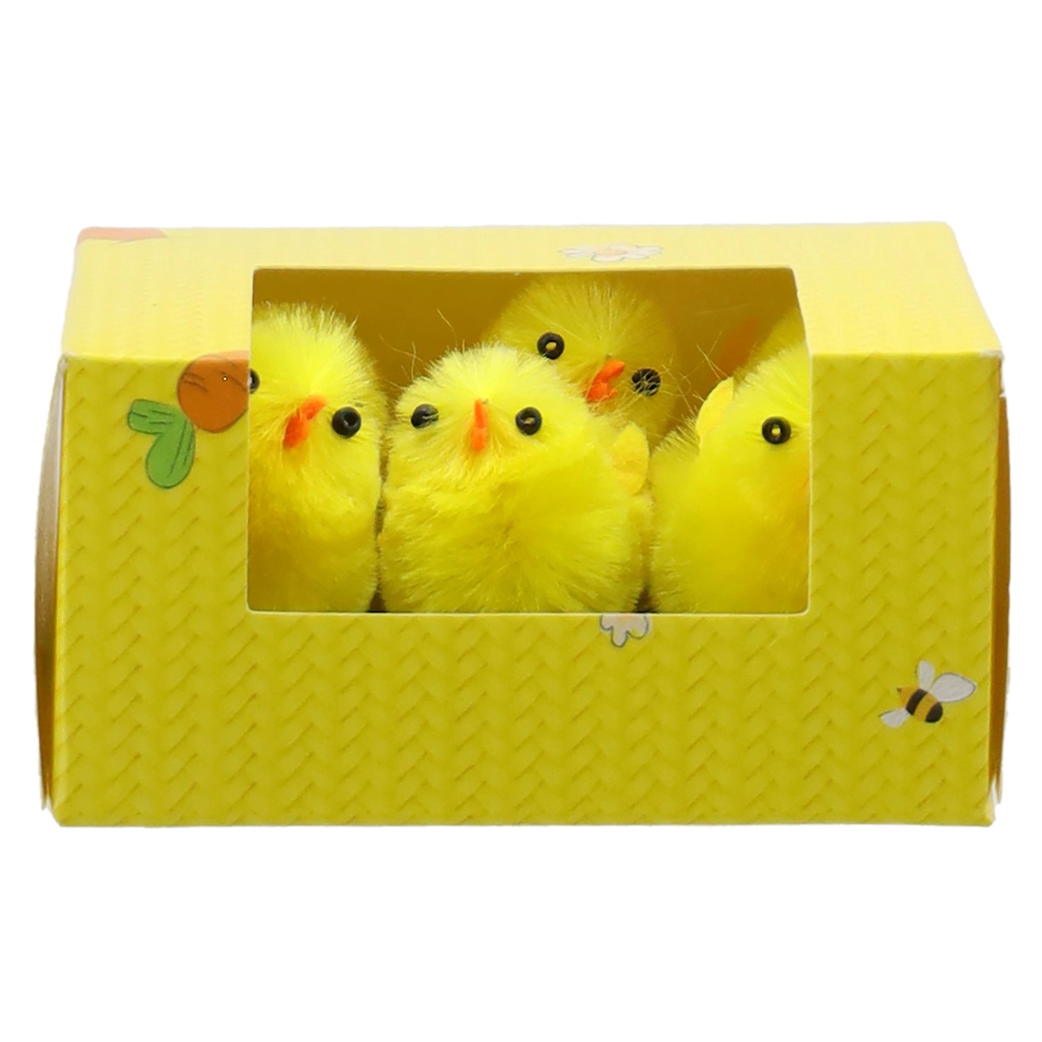 Velikonoční stojací dekorace kuřátka 8 cm, 6 ks