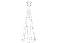 LED osvětlení se stožárem, černá, 180 cm