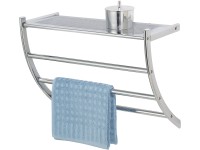 Wenko Nástěnný regál Pescara chrom 46 cm x 56 cm x 21,5 cm