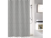 Kleine Wolke Sprchový závěs cik cak břidlicový 180 x 200 cm