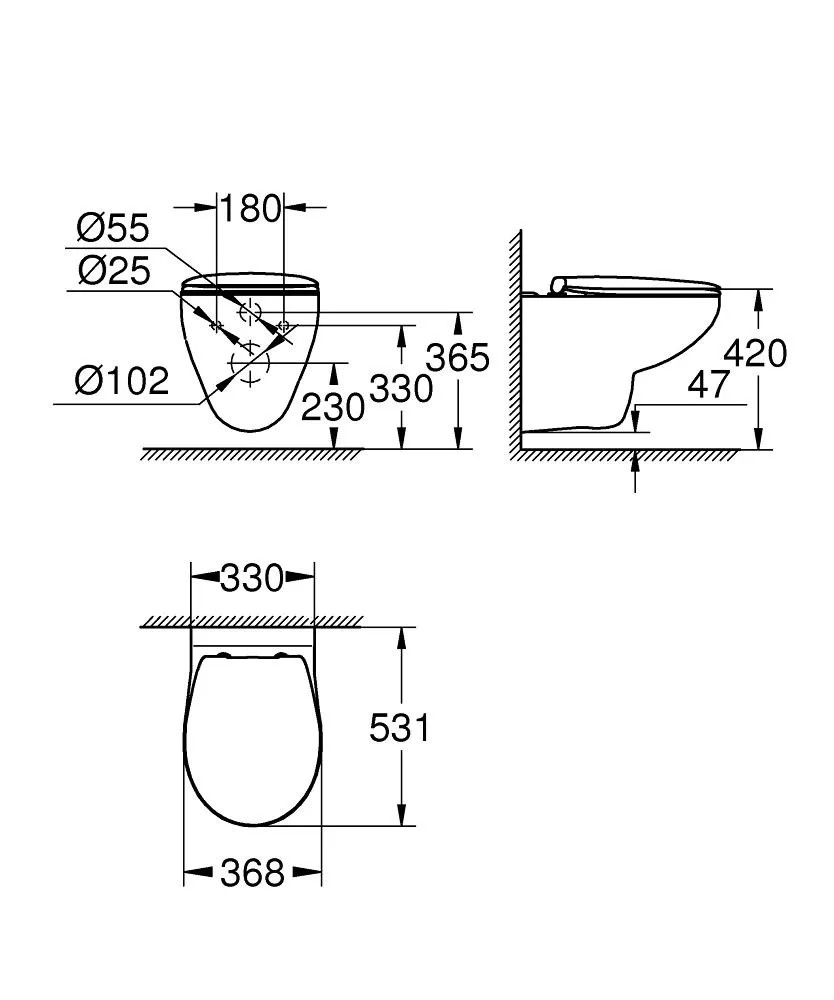 GROHE WC sedátko BAU CERAMIC SOFTCLOSE (39493000)