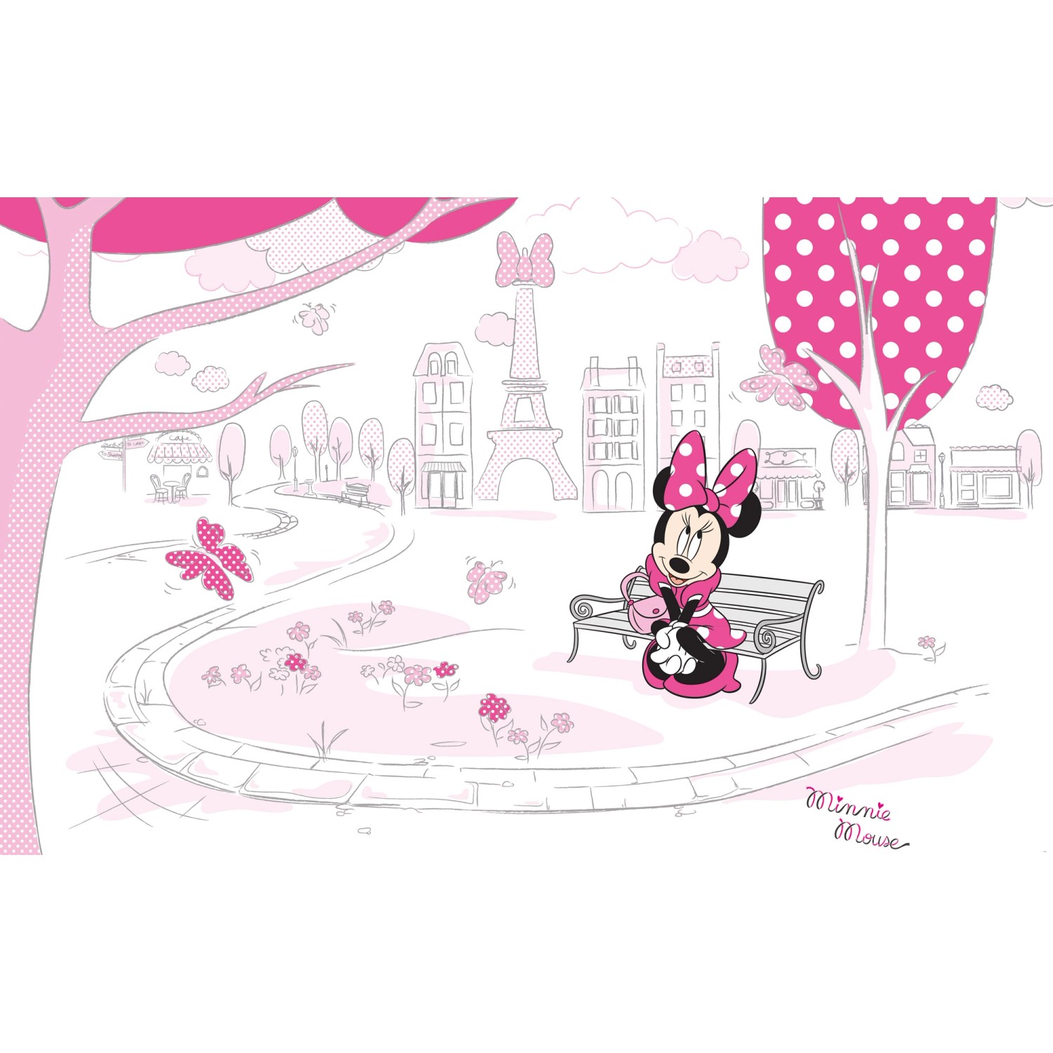 Komar Vliesová fototapeta Minnie in Paris 400 x 250 cm