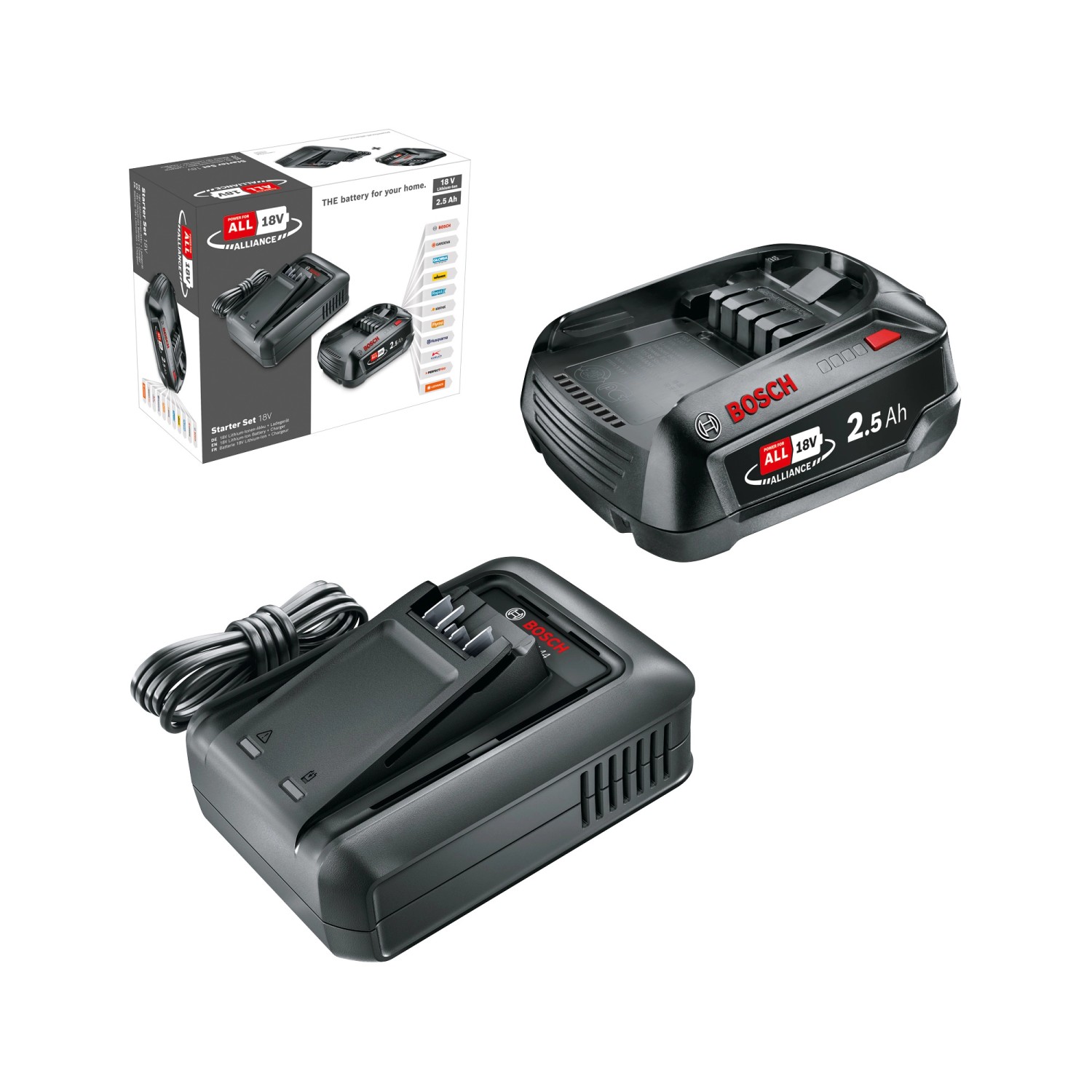 Bosch Startovací sada 18 V (1 x 2.5 Ah + AL 18V-44)