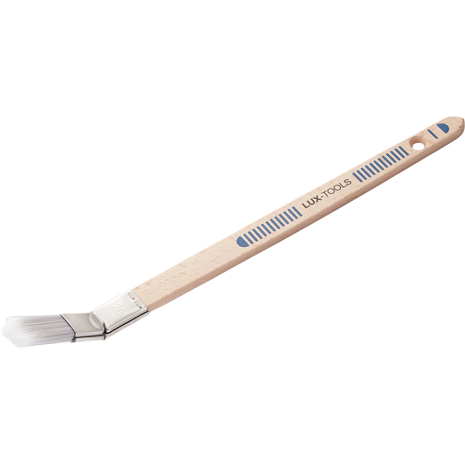 LUX-TOOLS Plochý štětec lakovací zakřivený, dřevěná rukojeť, 20 mm