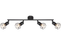 GLOBO 4bodové svítidlo XARA I černá E14 40 W 600 x 80 x 195 mm