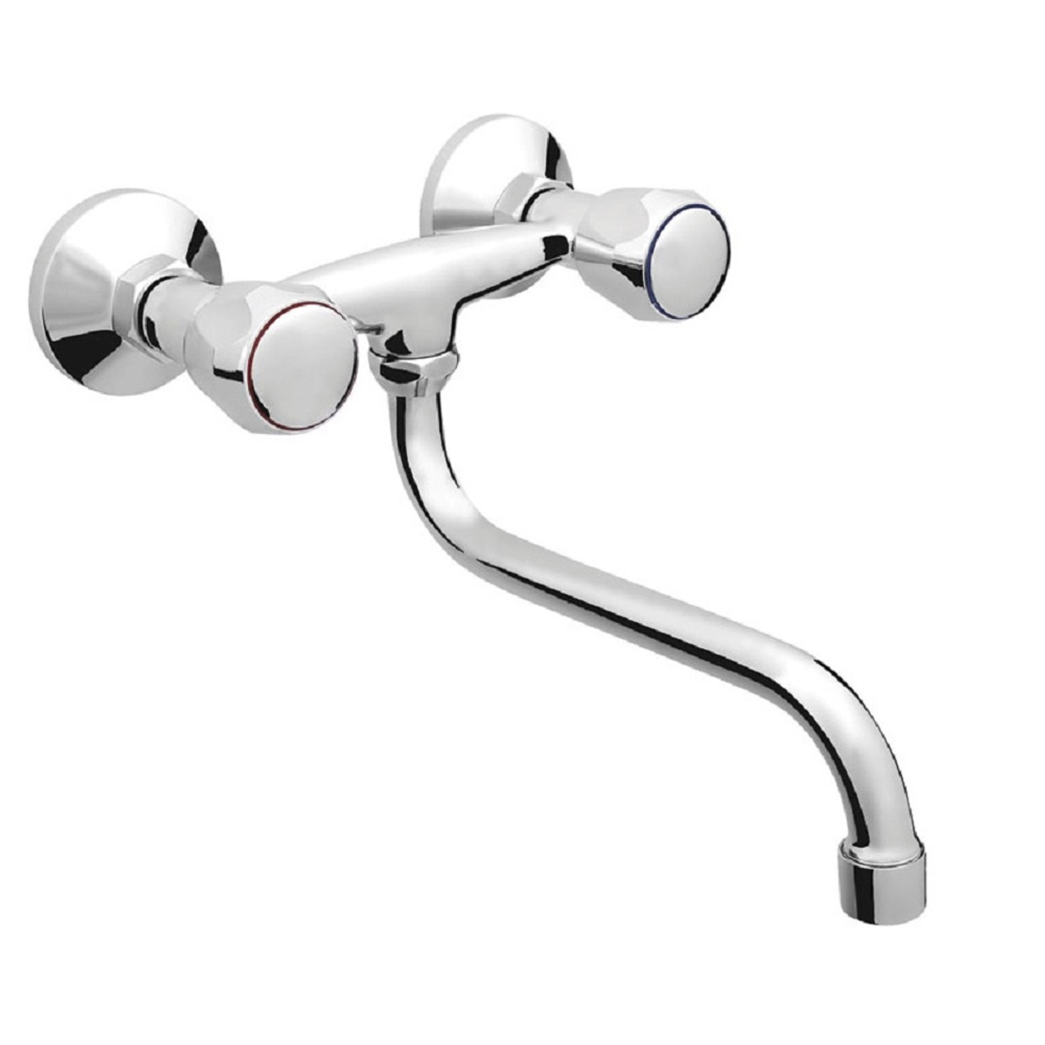 Rubineta Dřezová baterie R-4 Globo nástěnná, chrom