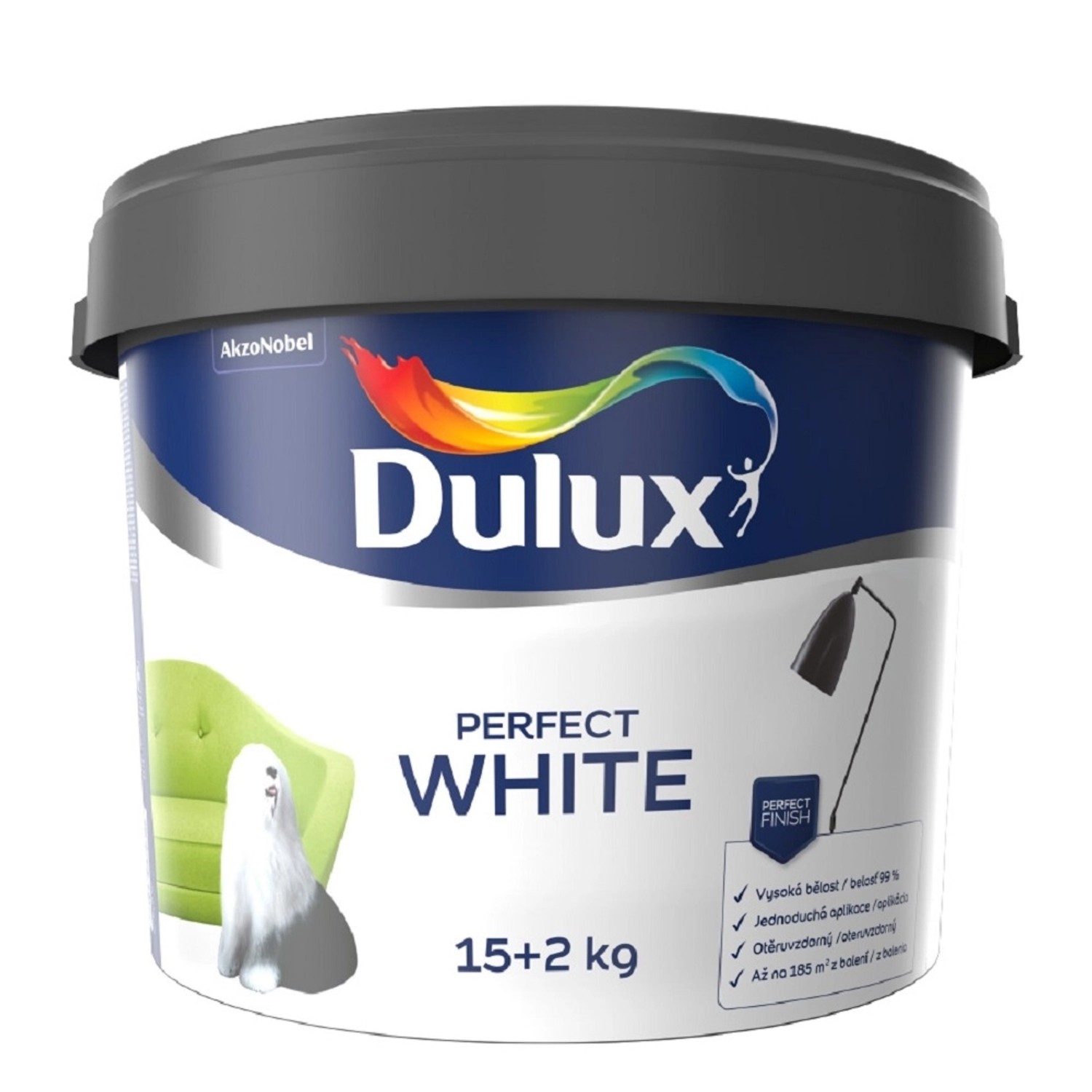 Dulux Interiérová emulzní barvy Perfect White 15 + 2 kg