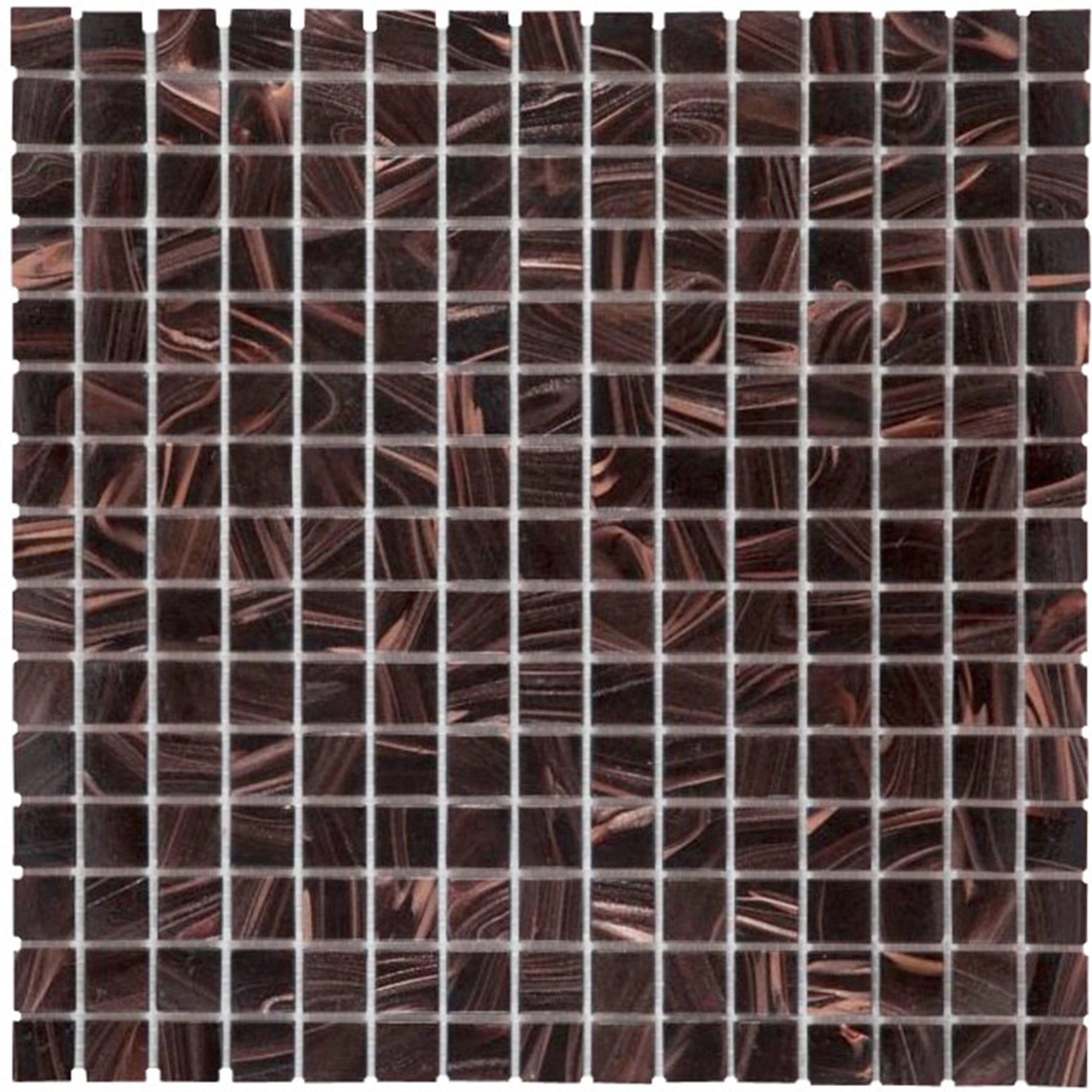 Euro Stone Skleněná mozaika Kupfer Dunkelbraun 32,7 x 32,7 cm