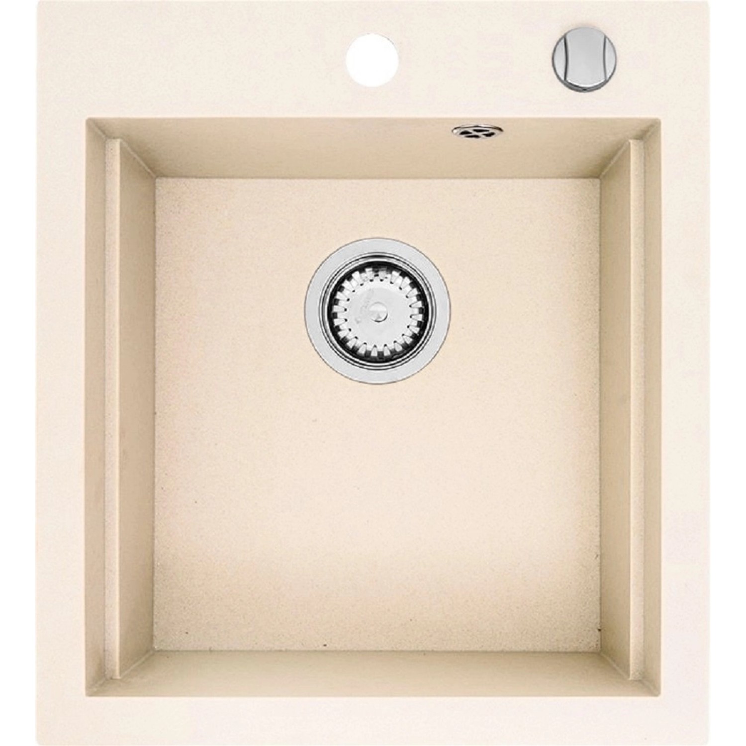 Pyramis Granitový dřez Siros 1B, vanilla, 47 x 51,5 cm