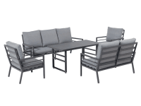 Doppler Zahradní souprava hliníková Manhattan antracit, 5-dílná