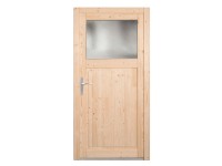 PANTO Dřevěné vedlejší vchodové dveře NET-501 přírodní smrk, 88 x 198 cm, L PANTO Dřevěné vedlejší vchodové dveře NET-501 přírodní smrk, 88 x 198 cm, L