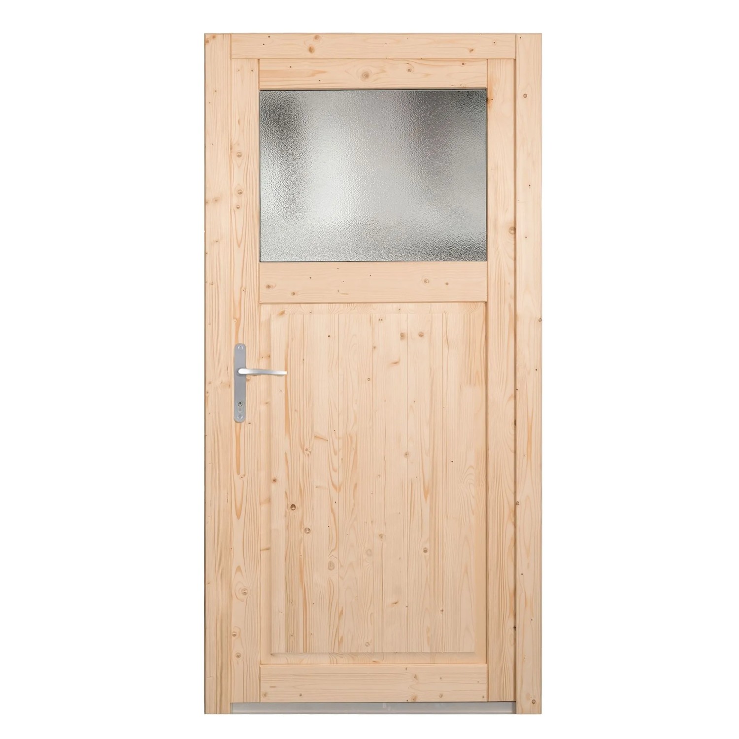 PANTO Dřevěné vedlejší vchodové dveře NET-501 přírodní smrk, 88 x 198 cm, L