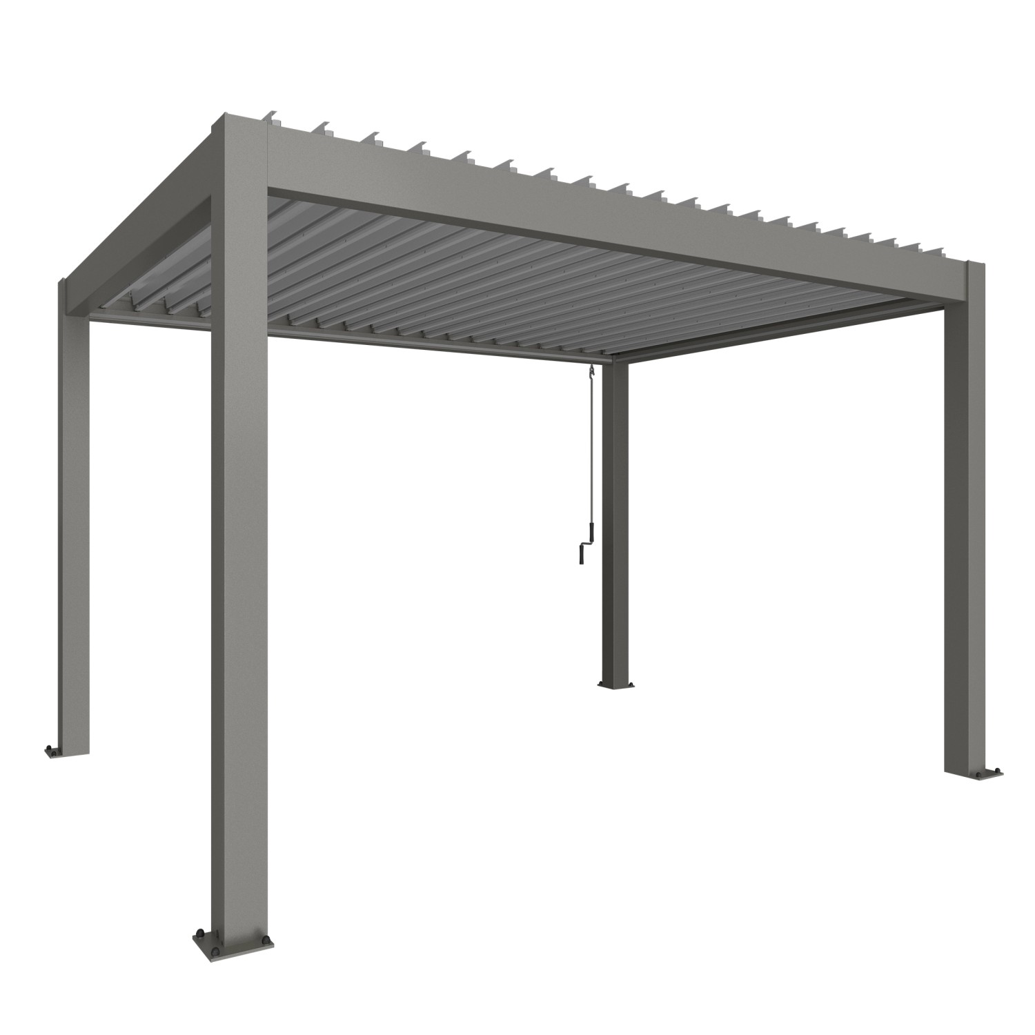 Biohort Pergola 4 x 3 křemenově šedá/stříbrná 404,5 x 312 cm