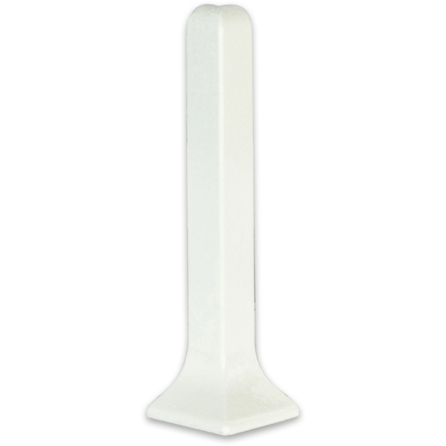 Fuchs Design Hliníkový sokl - vnější roh, práškově lakovaný bílý, 6 cm