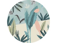 Komar Samolepicí vliesová fototapeta Dot Pale Leaves pr. 125 cm Komar Samolepicí vliesová fototapeta Dot Pale Leaves pr. 125 cm