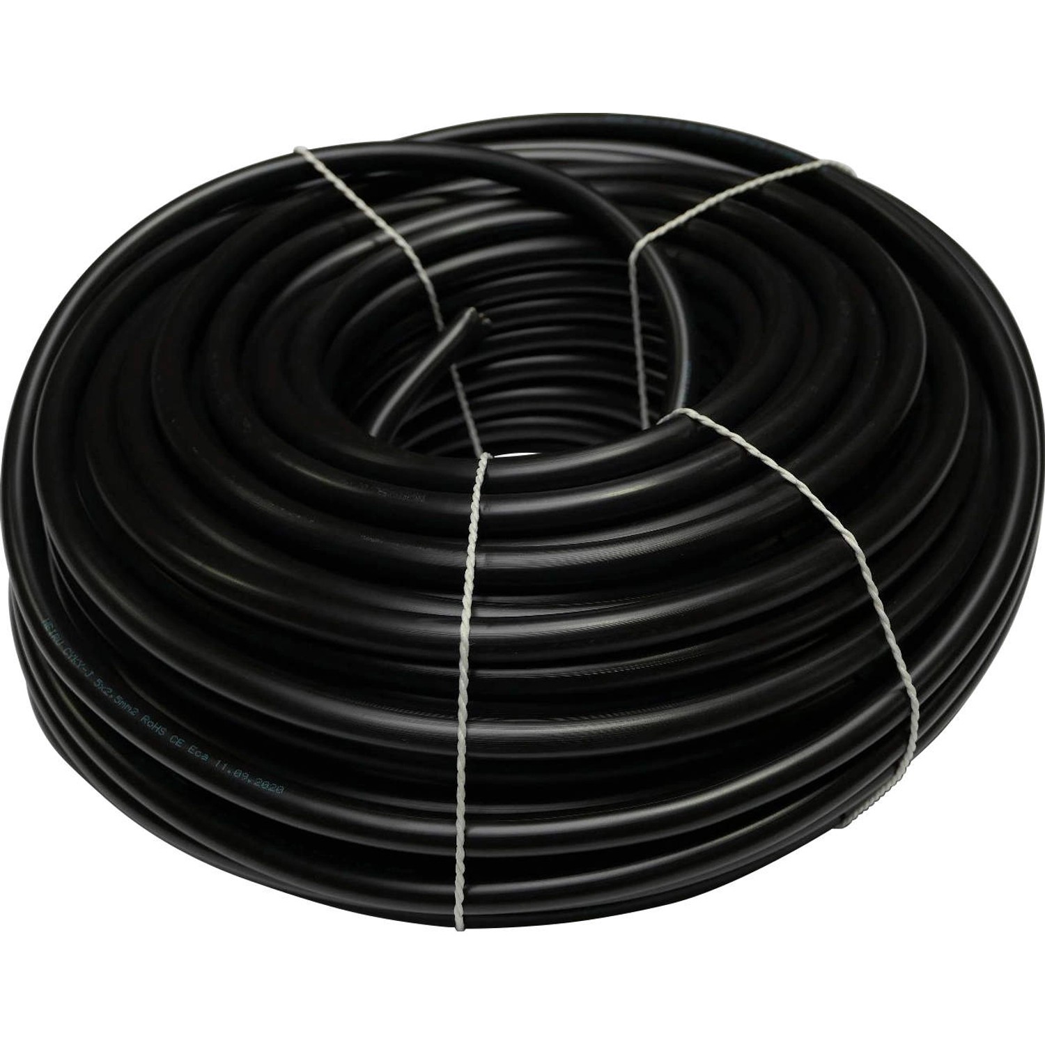 Silový kabel kulatý CYKY-J 5x2,5 mm, černá - metráž