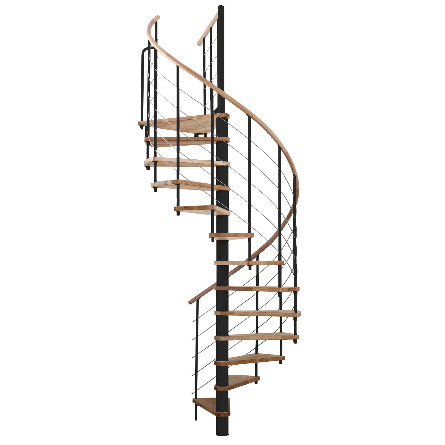 Minka STAIRS Kombinované točité schodiště Venezia buk/černá pr. 120 cm