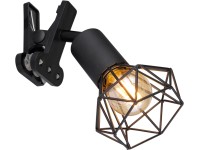 GLOBO Svítidlo na klip XARA I černá E14 40 W 170 x 92 x 180 mm