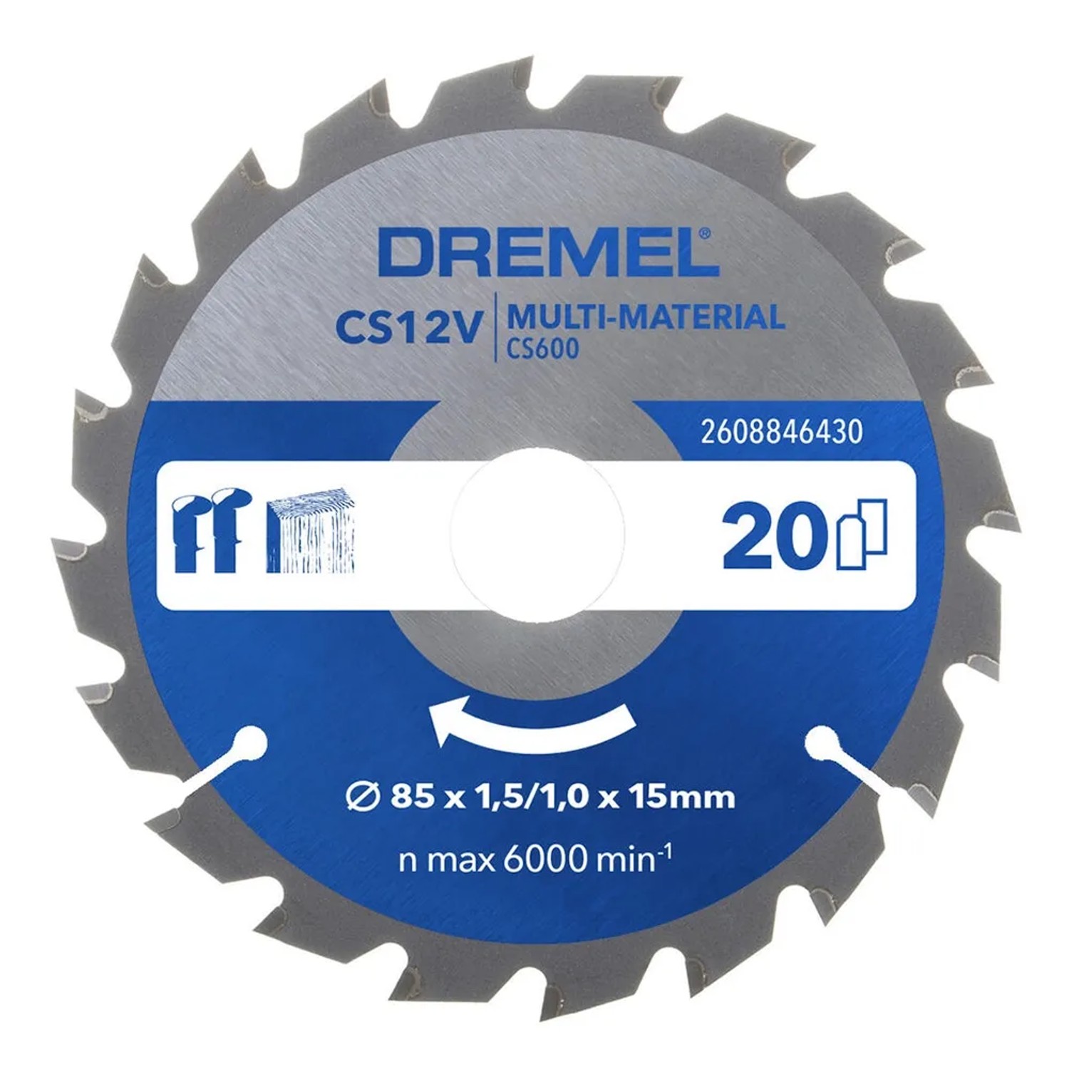 Dremel Víceúčelový řezný kotouč CS600 Blueprint Multi-Material, pr. 85 mm