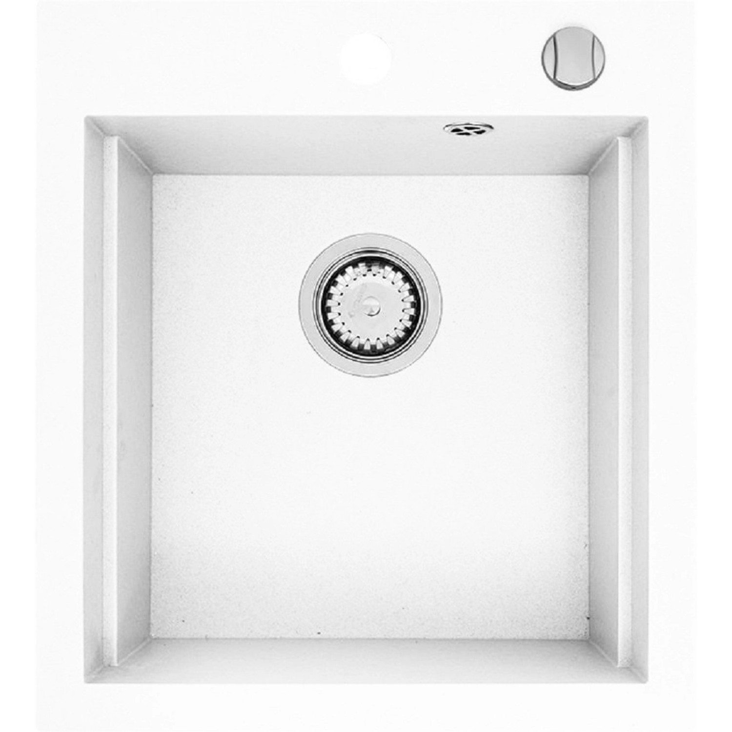 Pyramis Granitový dřez Siros 1B, snow, 47 x 51,5 cm