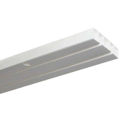 Gardinia Záclonová kolejnička dvoudrážková Slim Line bílá 150 cm